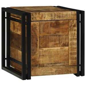 vidaXL Scatola di Stoccaggio 40 x 40 x 40 cm Legno di mango massello