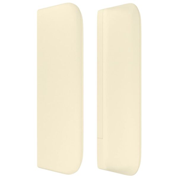 vidaXL Testiera ad Orecchio Crema 203x16x78/88 cm in Similpelle