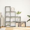vidaXL Libreria 4 Ripiani Grigio Cemento 131,5x29x131,5 cm Truciolato