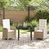 vidaXL Set da Pranzo per Giardino con cuscino 3 pcs Beige polyrattan