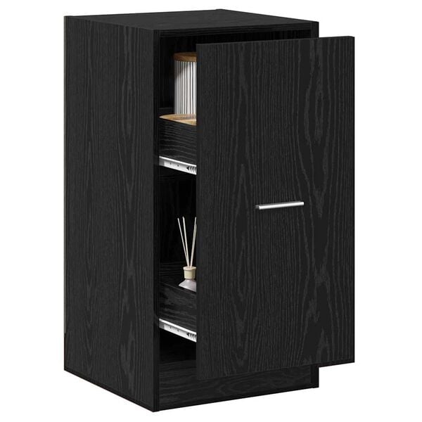 vidaXL Armadio da Apoteca Rovere nero 40 x 41 x 77.5 cm