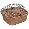 vidaXL Cestino Anteriore Bici con Copertura 50x45x35cm Salice Naturale