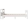 vidaXL Letto senza Materasso Bianco 75x190 in Legno Massello di Pino