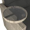 vidaXL Set Divano da Giardino 3pz con Cuscini Grigio Chiaro Polyrattan