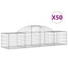 vidaXL Cesti Gabbioni ad Arco 50 pz 200x50x40/60 cm Ferro Zincato