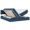 vidaXL Letto con contenitore LED e materasso Blu 180 x 200 cm Tessuto