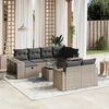 vidaXL Set Divani da Giardino 11 pz con Cuscini in Polyrattan Grigio
