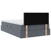 vidaXL Letto con contenitore e LED Grigio scuro 120 x 200 cm Velluto