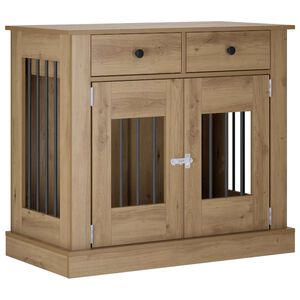 vidaXL Mobile da cassa per cani Rovere Artigianale 90 x 47,5 x 80 cm