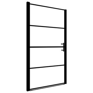 vidaXL Porta per Doccia in Vetro Temperato 81x195 cm Nera