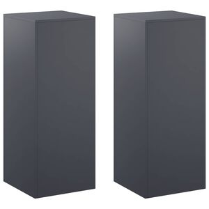 vidaXL Supporto per piante 2 pcs Antracite 40 x 40 x 100 cm