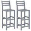 vidaXL Set da Bar da Giardino 3 pz Grigio in Legno Massello di Acacia