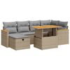 vidaXL Set Divano da Giardino 8 pz con Cuscini Beige in Polyrattan