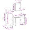 vidaXL Set di mobili per il bagno 3 pcs Marrone Legno multistrato