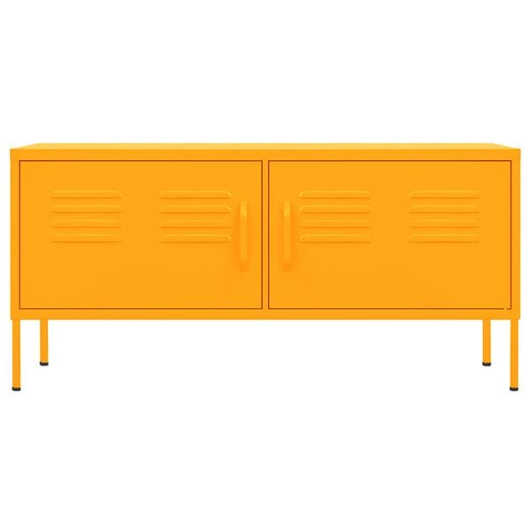 vidaXL Mobile TV Giallo Senape 105x35x50 cm in Acciaio
