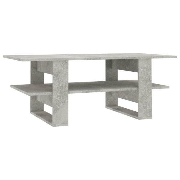 vidaXL Tavolino Salotto Grigio Cemento 110x55x42 cm Legno Multistrato