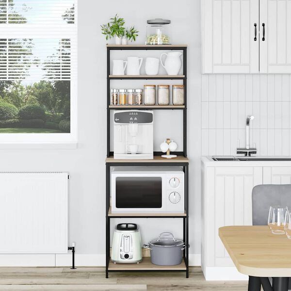 vidaXL Mensola da cucina Rovere Sonoma 60 x 40 x 168 cm