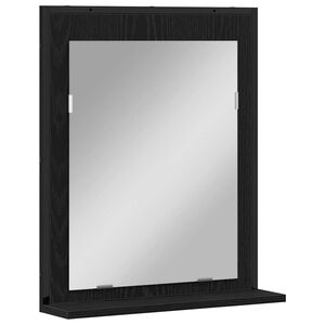 vidaXL Specchio Rovere nero 50 x 12 x 60 cm
