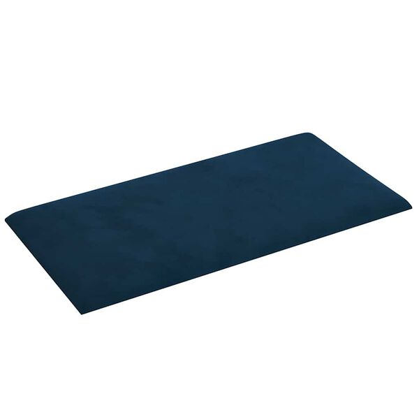vidaXL Pannelli Murali 12 pz Blu 30x15 cm in Velluto 0,54 m&sup2;