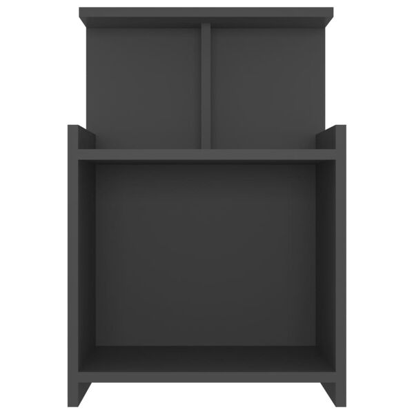 vidaXL Comodino Grigio 40x35x60 cm in Legno Multistrato