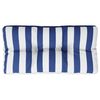 vidaXL Cuscino per Pallet Strisce Bianche e Blu 80x40x12 cm in Tessuto