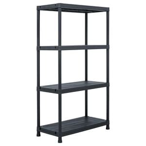 vidaXL Scaffale Nero 100 kg 60x30x138 cm in Plastica