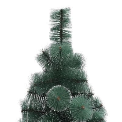 vidaXL Albero di Natale Preilluminato con Supporto Verde 180 cm PET