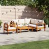 vidaXL Set Divano da Giardino 5 pz con Cuscini Legno Massello Acacia