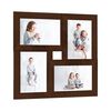 vidaXL Cornice Multipla per 4 Foto 13x18cm Marrone Scuro in MDF