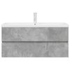 vidaXL Set Mobili da Bagno 2 pz Grigio Cemento in Legno Multistrato