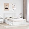 vidaXL Letto con Contenitore Bianco 140 x 190 cm Legno multistrato