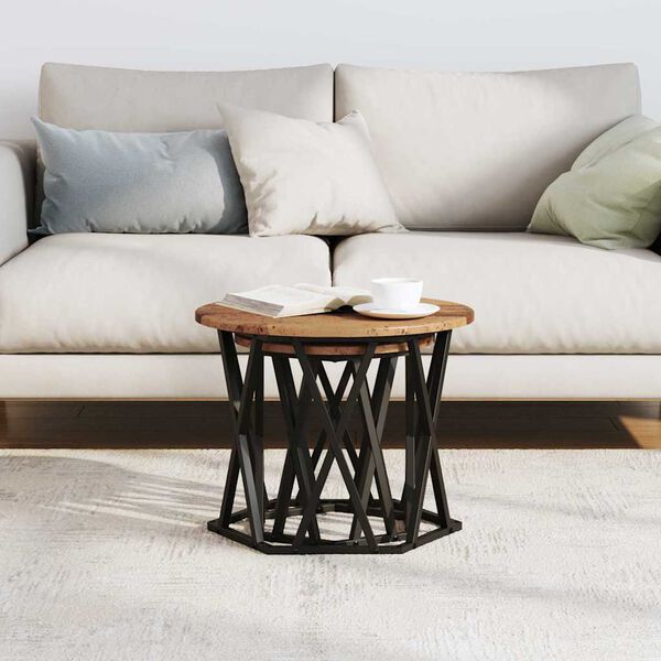 vidaXL Tavolo laterale 2 pcs legno di recupero