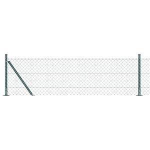 vidaXL Recinzione a maglie con base in cemento 10 x 0,4 m Verde Rete