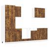 vidaXL Set Mobili da Cucina 7 pz Lucca Rovere Fumo Legno Multistrato