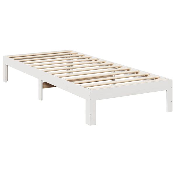 vidaXL Giroletto senza Materasso Bianco 80x200 cm Legno Massello Pino
