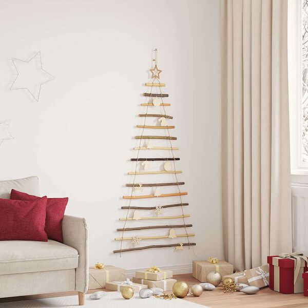 vidaXL Albero di Natale Naturale 150 cm legno massiccio di frassino