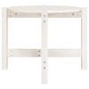 vidaXL Tavolino da Salotto Bianco &Oslash; 62,5x45 cm Legno Massello di Pino