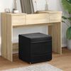 vidaXL Pouf Nero 41 x 41 x 40 cm Velluto e Legno Ingegnerizzato