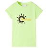 vidaXL Maglietta per Bambini Giallo Neon 116
