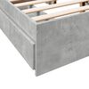 vidaXL Giroletto Cassetti Grigio Cemento 135x190 cm Legno Multistrato