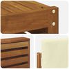 vidaXL Set divani 5 pcs Naturale e Crema Legno di Acacia Massello