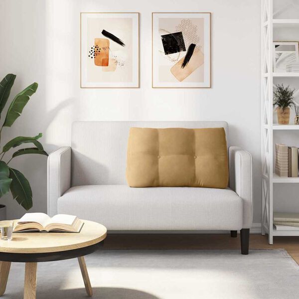 vidaXL Cuscino per Schiena Marrone 80 x 24 x 50 cm Velluto