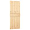 vidaXL Porta Scorrevole con Set Hardware 85x210 cm Legno Massello Pino