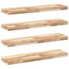 vidaXL Mensole da Parete 4 pz 100x20x4 cm Legno Acacia Non Trattato
