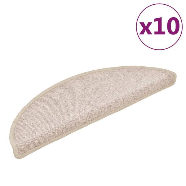 vidaXL Tappetini per scale 10 pz 56x17x3 cm Talpa Semicircolari