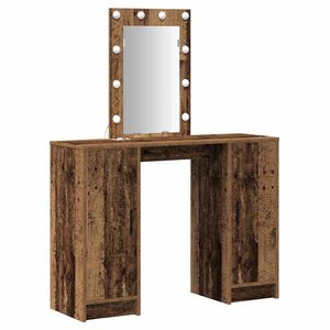 vidaXL Tavolo da Trucco Marrone 102 x 33 x 135 cm Legno multistrato