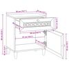 vidaXL Armadio da Notte Beige 50 x 33 x 60 cm Legno massello di acacia