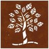 vidaXL Decorazione Muro da Giardino 55x55 cm Albero in Acciaio Corten