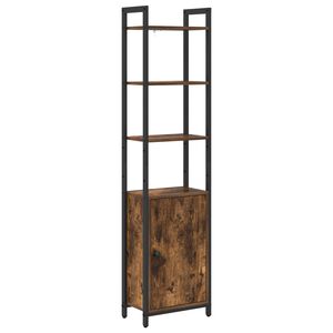 vidaXL Armadio per Libri Rovere fum&eacute; 40 x 24 x 161 cm