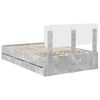 vidaXL Struttura del letto con testiera Grigio Cemento 135 x 190 cm